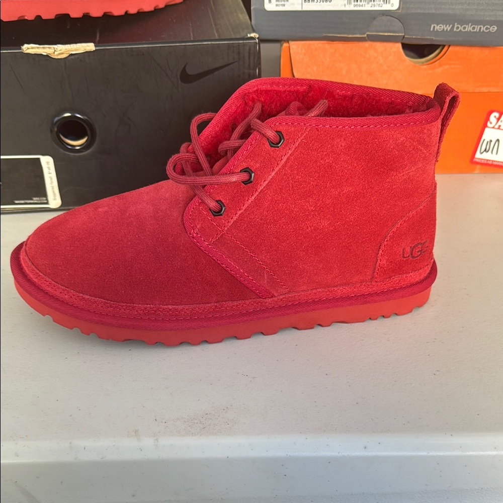 UGG Kids Red Suede Boots